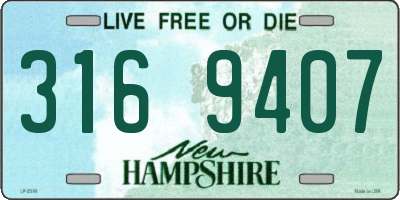 NH license plate 3169407