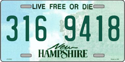 NH license plate 3169418