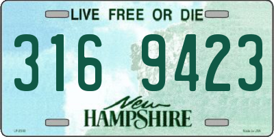 NH license plate 3169423