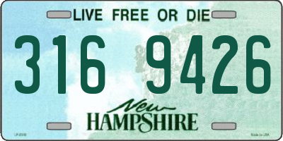 NH license plate 3169426