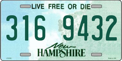 NH license plate 3169432