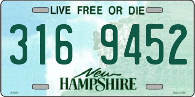 NH license plate 3169452