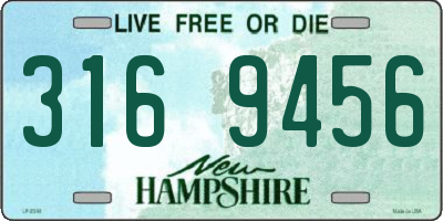 NH license plate 3169456