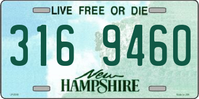 NH license plate 3169460