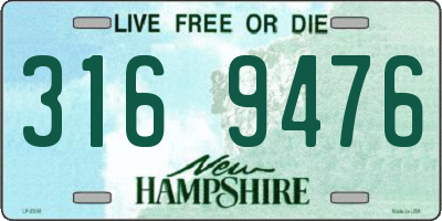 NH license plate 3169476