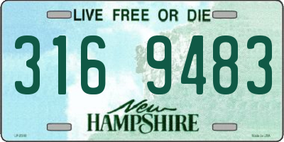 NH license plate 3169483