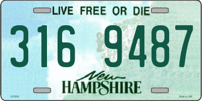 NH license plate 3169487