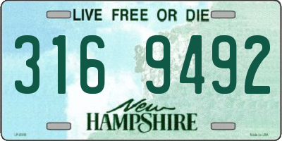 NH license plate 3169492