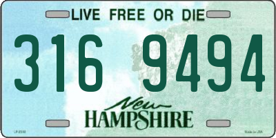 NH license plate 3169494