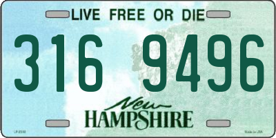 NH license plate 3169496