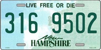 NH license plate 3169502