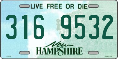 NH license plate 3169532