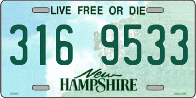 NH license plate 3169533