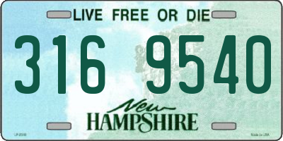 NH license plate 3169540