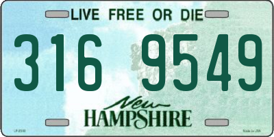 NH license plate 3169549