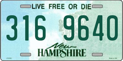 NH license plate 3169640