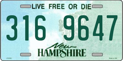 NH license plate 3169647