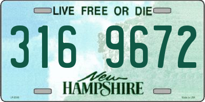 NH license plate 3169672