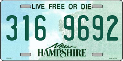 NH license plate 3169692