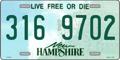 NH license plate 3169702