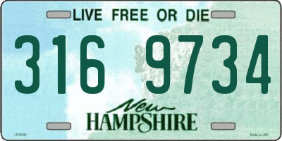 NH license plate 3169734
