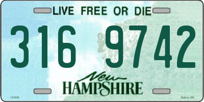 NH license plate 3169742