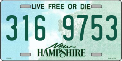 NH license plate 3169753