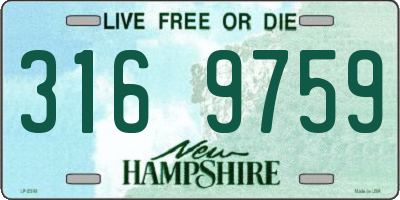 NH license plate 3169759