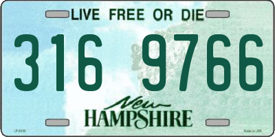 NH license plate 3169766