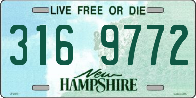 NH license plate 3169772