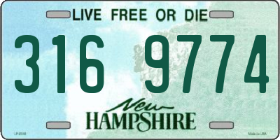 NH license plate 3169774