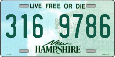 NH license plate 3169786