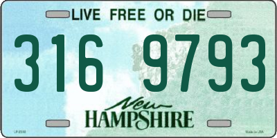 NH license plate 3169793
