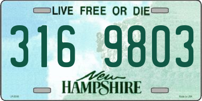 NH license plate 3169803