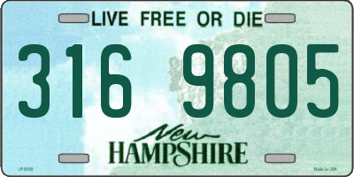 NH license plate 3169805