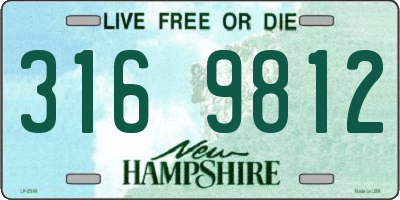 NH license plate 3169812