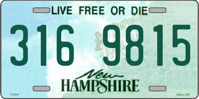 NH license plate 3169815