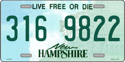 NH license plate 3169822