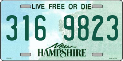 NH license plate 3169823