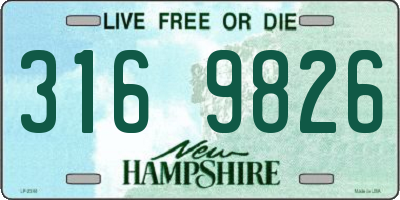NH license plate 3169826