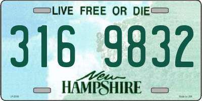 NH license plate 3169832