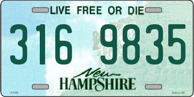 NH license plate 3169835