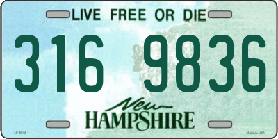 NH license plate 3169836