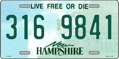 NH license plate 3169841