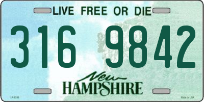 NH license plate 3169842