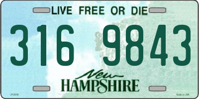 NH license plate 3169843
