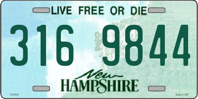 NH license plate 3169844