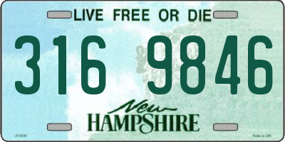 NH license plate 3169846