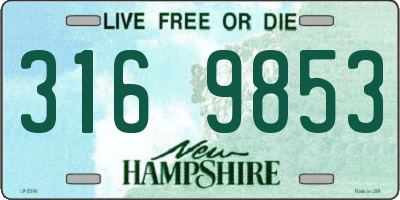 NH license plate 3169853