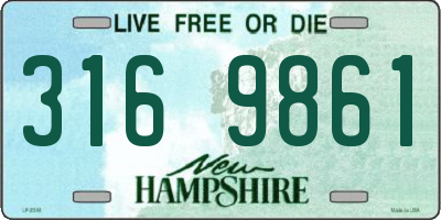 NH license plate 3169861